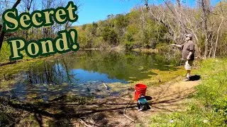 Fishing a secret pond in the middle of nowhere!!!