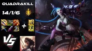 BOTTOM Jinx vs Samira [QUADRAKILL] - NA Grandmaster Patch 15.1
