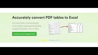How to convert PDF to Excel