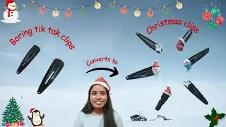 How to make christmas clips at home | christmas hair accessories/clips