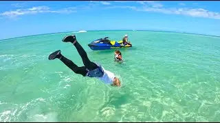 Swimming in the deep blue Ocean (Florida Sandbar)
