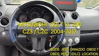 Mitsubishi #Colt VI Z30 CZ3 CZC #OBD2 DLC port location. Gdzie jest złącze OBD?