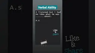 Verbal ability||#aptitude || #interview || #reel || #shorts || #knowledge ||#english