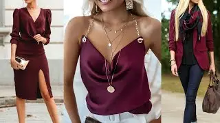 MODERNAS y ESTILOSAS COMBINACIONES de ROPA en COLOR VINO BURDEOS GRANATE LOOKS Y OUTFITS en burdeos
