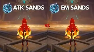 EM VS ATK !!  Best Sands For C0 Mavuika? [Genshin Impact]