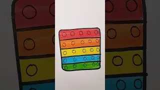 Pop It Sqare Easy Drawing For Kids #popit #trending #painting #kidstvforfun #shorts #trendingshorts