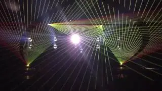 ECS 3200 - 3.2W RGB laser - With FB4 - 4 units on stage test