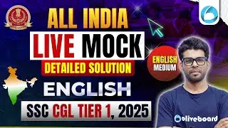 SSC CGL 2025 English Mock Test | 8 Sep LIVE Solution & Questions (English Language) | Oliveboard