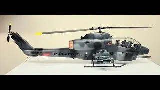 FlishRC/Roban 500-Size AH-1 Bell Huey Cobra Attack Helicopter Decals & First Major Airfield Flight !