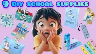 Diy 9 Unique School supplies 📚 Jugad💡/School Craft Ideas