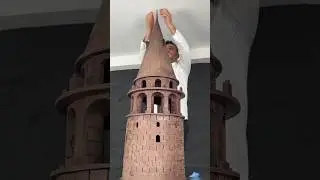 A Royal Tower Made of Chocolate!😱 #shorts #viral #facts #chef #chocolate
