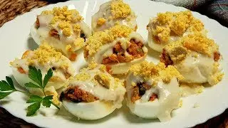Huevos rellenos con bechamel, tocarás el cielo sin saberlo. ¡COMPRUEBALO!