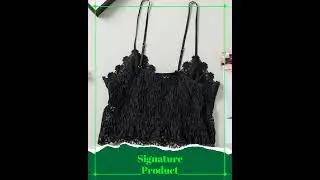 V-Neck Lace Cropped Cami