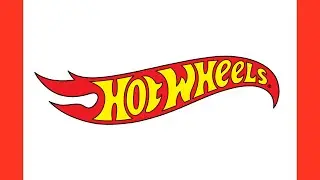 How to draw HOT WHEELS LOGO easy / drawing a hot wheels logo step by step