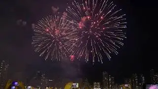 Fireworks in sharjah buhairah corniche 1st january 2020 thirty first night