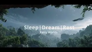 🎧 Gentle Rain on a Green Exoplanet | No Ads | 🌧️✨ Otherworldly ASMR for Sleep