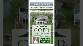 Texas, Beach House For Sale, On The Upper Texas Coast, In Crystal Beach, Texas.