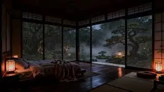 Sleep to Gentle Rain on Japanese Bonsai 🌙 Sleep Deeply to Gentle Japanese Garden Rain