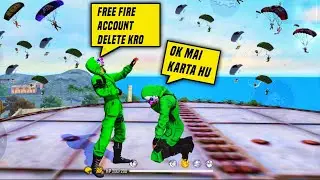 🔥Delete My Free Fire Account😭 Best Ever Challenge On Factory Roof Watt Lag Gaye 