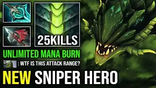 NEW SNIPER HERO Max Range Unlimited Mana Burn Poison Slow Viper 100% Hard Counter All Dota 2