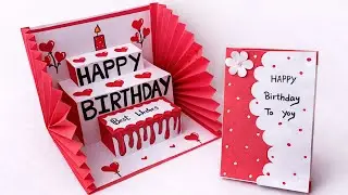 Amazing 3D Pop-Up Birthday Card 🎂 | Easy Handmade Birthday Card DIY