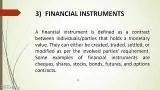 Financial Instruments II Overview of Indian Financial System