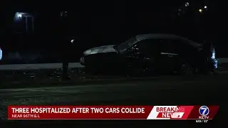 Two-car crash left three people seriously hurt