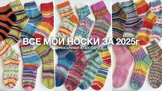 28 ПАР НОСКОВ ЗА ГОД 😱 все мои носки 2025 | Носочная коробочка