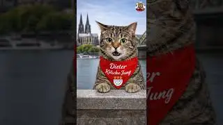 Katze Dieter in K&ouml;ln... 😻 Dieter die Katze #shorts #lustig funnycats #funnyanimals #katzedieter