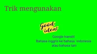 trik menggunakan Google translit
