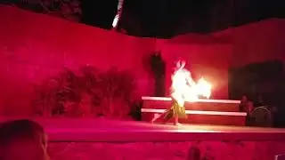 Fire spinning at the luao