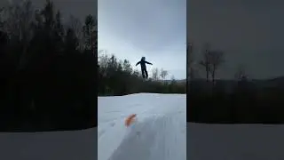 normal 360 vs CORK 360! #skiing #cork #parkskiing #skitricks