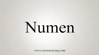 How To Say Numen