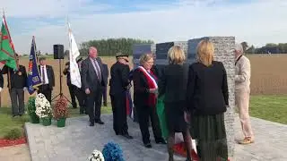 Unveiling of Herlies memorial  to men from the Royal Irish Regiment killed at the Battle of Le Pilly