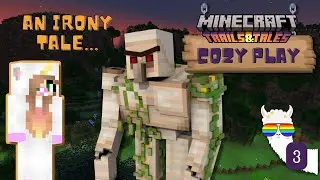 Llama Tales E3 | Iron Farm build | Falling into Zombie spanner | Minecraft chill series |