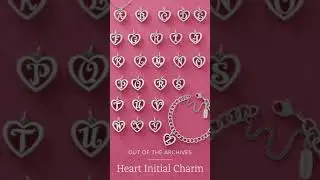 Heart Script Initial Charms