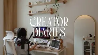 Creator Diaries | my content workflow, film with me, update on my new home office 🎥