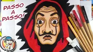 LA CASA DE PAPEL - COMO DESENHAR A MÁSCARA PASSO A PASSO