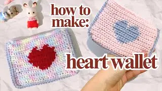 how to crochet a simple heart wallet 💌 | detailed step-by-step tutorial with free pattern