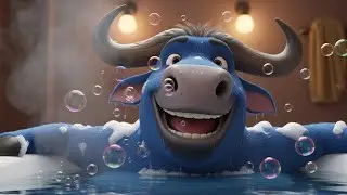 Веселье в пенной ванне Бенни, синего буйволёнка 🛁🧼💙 | мультфильм для детей и весёлые приключения