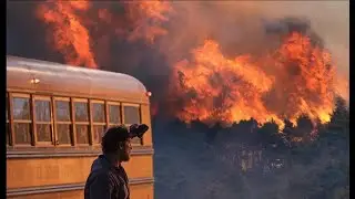 Lost Bus Fire Escape Scene | Intense Wildfire Action #filmrang #movieclips #thelostbus #action