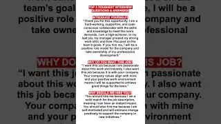 TOP 3 &lsquo;TOUGHEST&rsquo; JOB INTERVIEW QUESTIONS & ANSWERS!  #interviewquestionsandanswers #jobinterview
