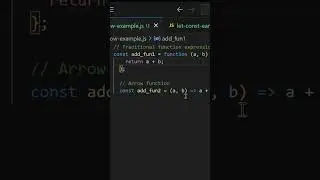 Modern JavaScript  :  Arrow Functions