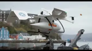 Skyports perform Royal Mail's first ever package delivery by drone off the Isle of Mull, Scotland