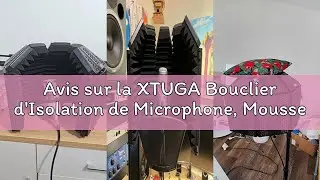 Avis sur la XTUGA Bouclier d'Isolation de Microphone, Mousse Acoustique Micro de Filtre Vocal Pliabl