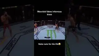 Jorge Masvidal fakes opening knee to Nate Diaz😂