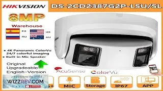 Hikvision 8MP Panoramic ColorVu Turret IP Camera DS 2CD2387G2P LSU SL 4K Security Double