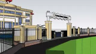 SCHOOL PLAYGROUND AND BOUNDARY WALL