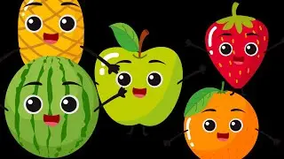 Baby Visual Sensory | Colorful Dancing Fruit with Gentle Motion on Black Background