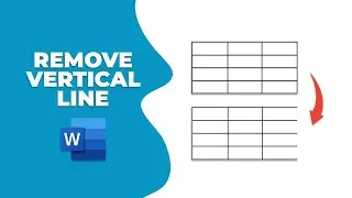 How to remove the vertical line in word